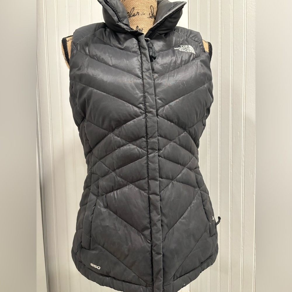 North Face black puffer vest